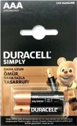 Duracell AAAA 750 Mah. Şarj Edilebilir Pil 2'Li
