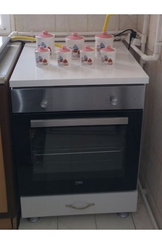 Hazır Mobilya Kapaklı Ve Kapalı Tezgahlı Ankastre Fırın Dolabı