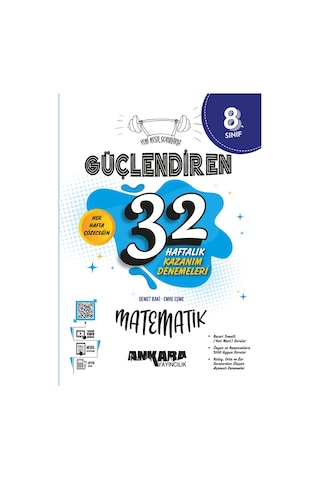 Ankara Yayıncılık 8.sınıf Güçlendiren Matematik 32 Haftalık Deneme