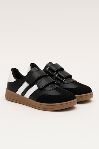 N Moda Cool Kids Retro Tarz Cırtlı Çocuk Spor Ayakkabı Konforlu Ve Şık Günlük Sneaker Siyah