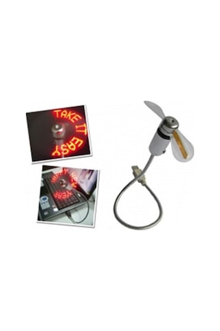 Eclips Mini Fan Usb ile Bağlanabilen Yazı Yazan Fan Işık Sistemi