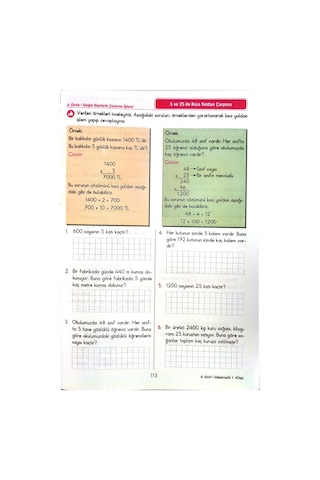4.sınıf Matematik 1.dönem - Etkinlikli Çalışma Ve Soru Bankası Kitabı