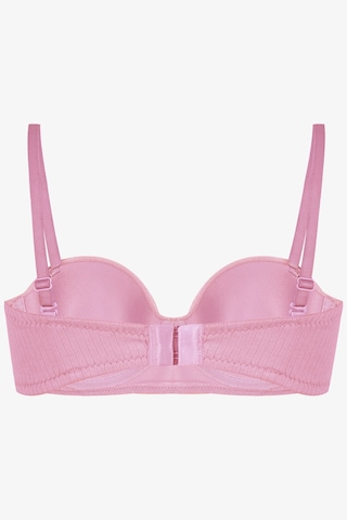 Kadın Dolgusuz Pamuklu Fitilli Straplez Sütyen Pudra