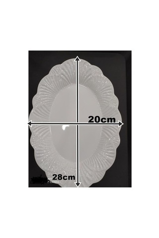 Biodata 2 Adet 28x20 Cm Melamin Kırılmaz Kayık Salata Tabağı Servis Tabağı Yemek Meze Tabağı 3 Çok Renkli