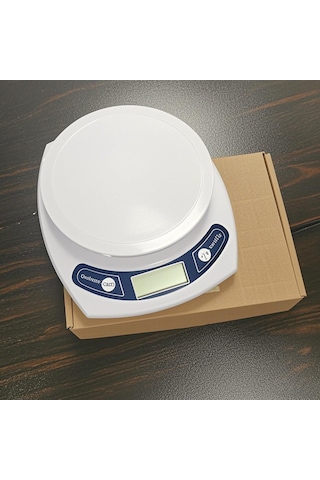 Konesam Dijital Mutfak Terazi, Hassas Ölçüm, Çeşitli Birimler, Tare Fonksiyonu, Lcd Ekranlı, Inox Platform, Kompakt Tasarım - Beyaz Beyaz