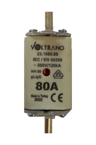 Voltrano Kale Porselen 80a 00 Boy Bıçaklı Sigorta Buşonu Nh00