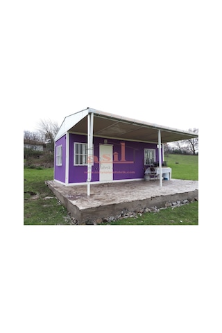 21 M² 1+1 Çatı+Verandalı Dış Cephe Betopanlı Konut Konteyner