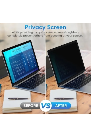 Honeybeeshop 14 İnç 16:10 Laptop Ekran Koruyucu Anti Spy Mat 3h Pet Gizlilik Koruma