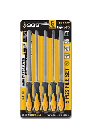 Sgs1359 - 5 Parça Düz Üçgen Yuvarlak Kare Eğe Seti Takımı