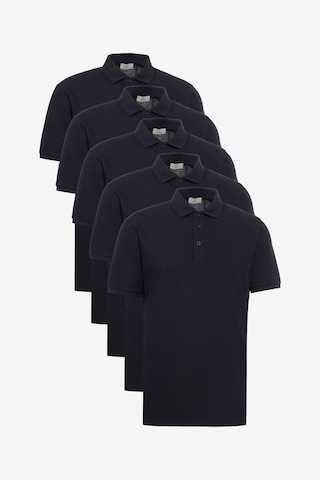 George Henry 5'Li Çekmeyen Pamuklu Kumaş Slim Fit Dar Kesim Kıvrılmaz Polo Yaka Tişört Paketi Siyah-Siyah Siyah - Siyah