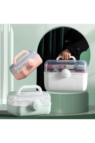 Novahub Beyaz Aile Hekimliği Organizatör Kutusu, Taşınabilir İlk Yardım Çantası, İlaç Saklama Kabı, Aile Acil Durum Kiti Kutusu L Beyaz