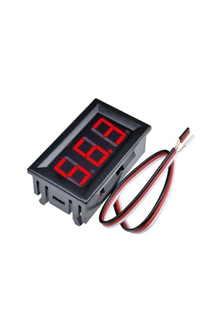 0.56 inch 0-100V DC 3 Kablolu Dijital Panel Kırmızı Voltmetre Düşük Kalite