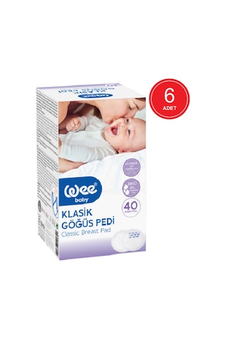 Wee Baby 132 Klasik Göğüs Pedi 6 x 40'lı