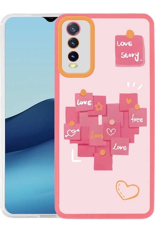 Nourthkiingdom Vivo Y11s Kılıf Nrtk M-fit Desenli Kapak - Love Story No2 Love Story No2