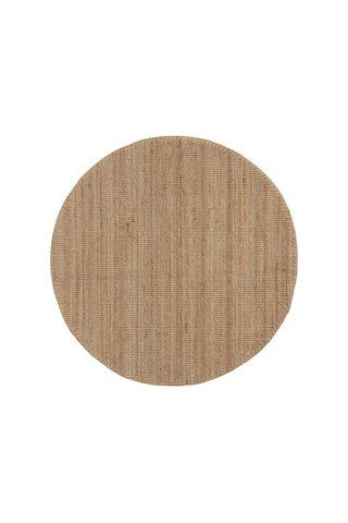 Jüt Halı, Natürel, 130 Cm Yuvarlak