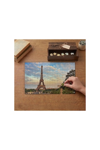 Afrika Ormanlarında Zürafa Tasarımı 240 Parça Ahşap Puzzle Ahşap Kutuda Mpy40380