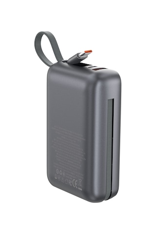 Wiwu As-182 Samsung Uyumlu Galaxy Pro Max Serisi Type-c Lightning Çıkışlı Powerbank Pd 45w 20000mah Gri