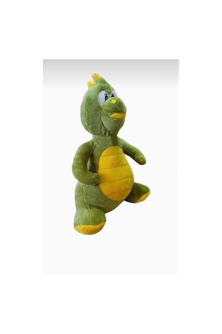 Şirin Dino Peluş 40 Cm Sevimli Ve Konforlu Uyku Yastığı Ve Sarılma Arkadaşı Dekoratif Oyuncak Yeşil