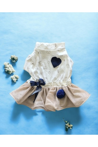 Kemique Navy Creamy Tütülü Köpek Elbisesi