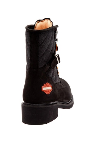 Harley Davidson New Worker Black Nubuk Erkek Bot Siyah