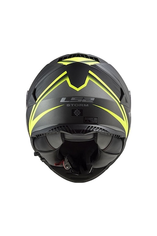 Ls2 Storm 2 Nerve Mat Siyah - Neon Sarı Full Face Motosiklet Kaskı