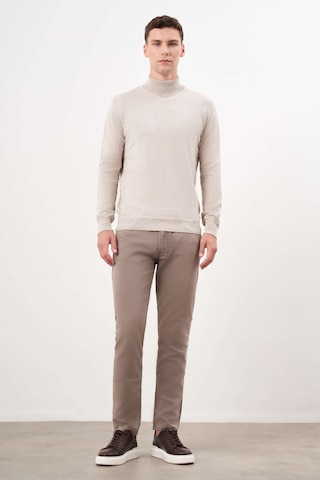 Morven Erkek Bej Basic Balıkçı Yaka Dynamic Fit Rahat Kesim Triko 26kc017002653 Bej Bej