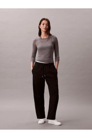 Calvin Klein Monogram French Terry Barrel Kesim Kadın Siyah Eşofman Altı Lv047f210g-ub1 Siyah