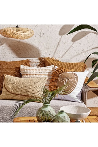 Mudo Home Vera Mono Kırlent Naturel 45x45 Bej