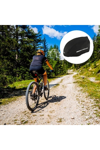 Arsuxeo Siyah Su Geçirmez Yansıtıcı Şerit Ile Bisiklet Kask Kapak Y11547b Siyah