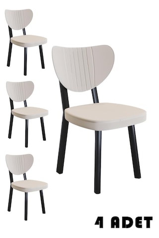 Avenza Living Elmas Sandalye 4 Adet Krem