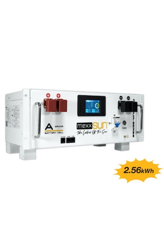 Mexxsun 25.6 Volt-100ah 2.56kwh Lifepo4 Kaset/rack Tipi Lityum Akü