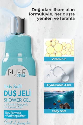İkili Set: Vücut Sütü 250 Ml + E Vit. Okyanus Özlü Hyaluronik Asitli Duş Jeli 400 Ml Okyanus