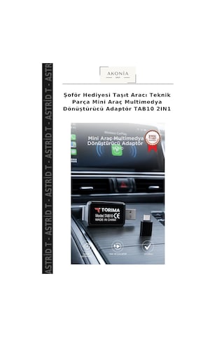 Şoför Hediyesi Taşıt Aracı Teknik Parça Mini Araç Multimedya Dönüştürücü Adaptör Tab10 2ın1 Diğer