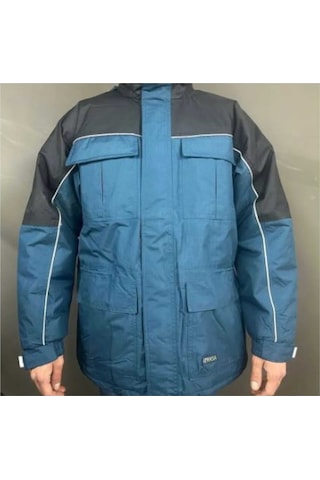 Izrasa Ripstop Parka 2 Renkli Lacivert-Indigo Reflektif Şeritli
