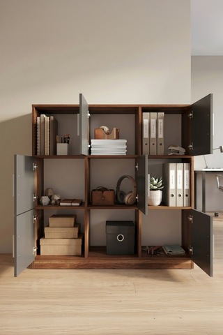 Yurudesign Vario G Ofis Klasör Dolabı Kitaplık Barok-Antrasit VO7