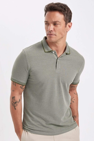 Defacto Slim Fit Dar Kesim Polo Yaka Kısa Kollu Pamuklu Tişört D0033AXNS Haki