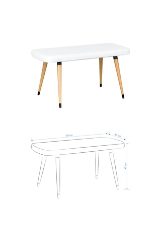 Vilinze Eames Sandalye-bank Argos Ahşap Mdf Sabit Mutfak Masası Takımı - 70x120 Cmtk-argos-70120-nn-dino-nb-eames-nb Beyaz