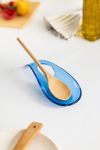 Akrilik Mavi Tezgah Üstü Kirli Kaşıklık & Kepçe Altlığı Mavi