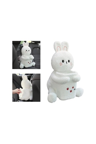Createtech Yaratıcı Tavşan Suntek Kutusu Kol Doku Çöp Beyaz - Tavşan Araba Beyaz Nt Diğer