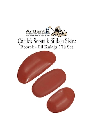 Çömlek Seramik Silikon Sistre Böbrek Fil Kulağı 3 Lü 1 Paket Kil Heykel Kauçuk Kaburga Heykeltraş Küçük Orta Büyük