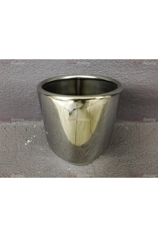 Tek Çıkışlı 100mm Egzoz Ucu Eğik Ağız Silindirik
