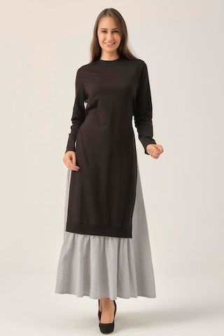 Kadın Siyah Toka Detaylı Maxi Boy Elbise Dm91006 Siyah