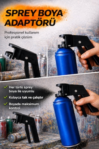 Sprey Boya Adaptörü Siyah Sprey Boya Adaptörü Siyah