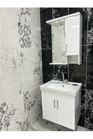 Denko Lotus Serisi 60 Cm Mdf Banyo Dolabı Beyaz