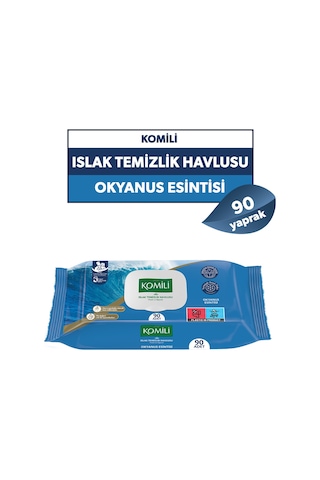 Komili Okyanus Esintisi Kokulu Genel Kullanım Islak Havlu 90'lı