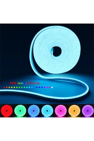 5 Metre 8 Renk Sese Duyarlı Renk Değiştiren Rgb Neon Led Şerit Işık Seti Sb-6561