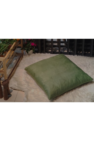 Colormix Kare Yer Minderi, Bahçe Minderi, 70x70 Minder, Yer Minderi, Haki