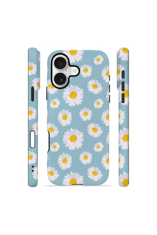Apple iPhone Uyumlu 17 Vorian Çift Katmanlı Kılıf Daisy Sky