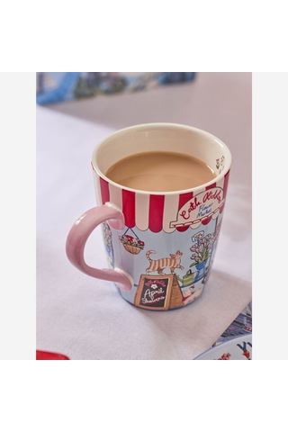 London Flower Mavi Stoneware Kupa 375 Ml