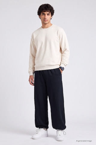 TOMMYLIFE Lacivert Lastikli Erkek Baggy Eşofman Alt - 82200